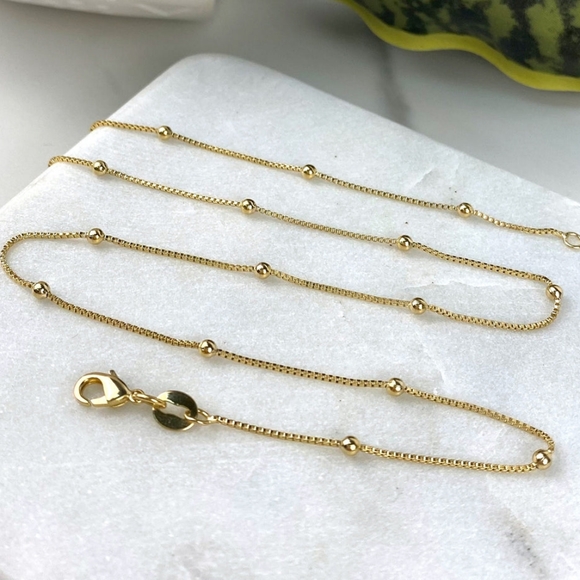 18k Gold Filled Satellite Chain - Picture 3 of 7